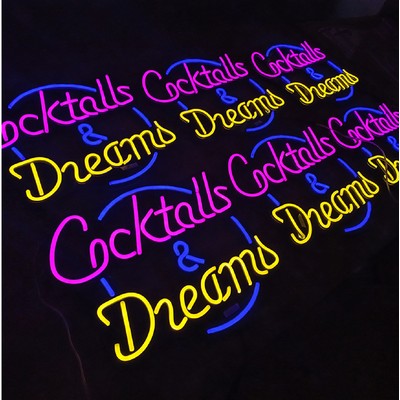 30" Neon Sign Custom LED Neon Light Night Club Sign LED Glow Sign for Cocktail Bar
