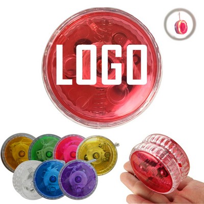 2 1/5" Transparent Plastic LED Light Up Yo-Yo Ball