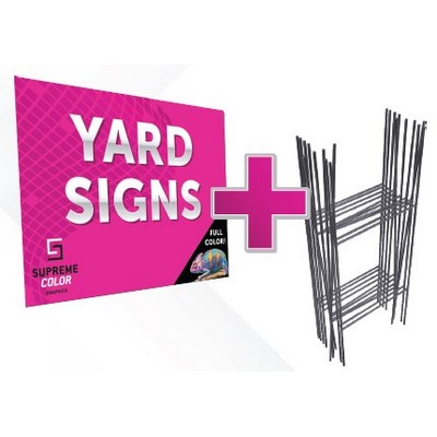 Yard Signs and Stake Combo
