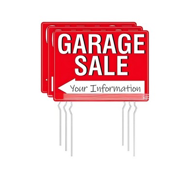 Custom UV Printed PP Plastic Sign Hollow Board Yard Sign W/ Stake