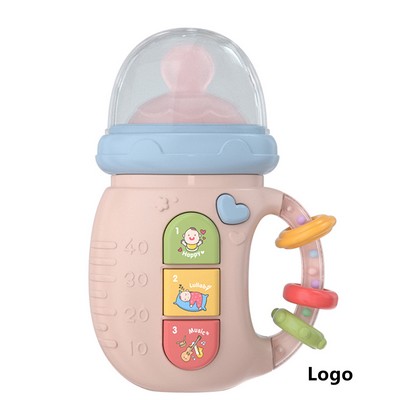 Baby Musical Feeding Bottle Toy Teether Rattle Toy