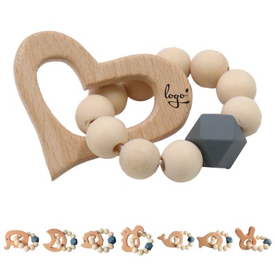 Wood and Silicone Teether