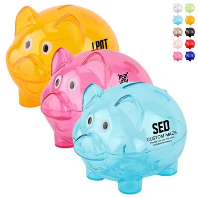 Clear Plastic Piggy Bank